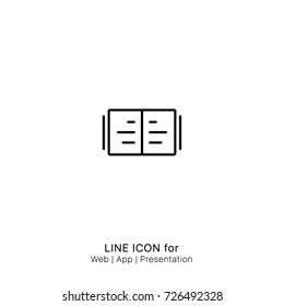 Icon open book graphic design single icon vector