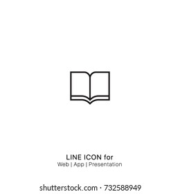 Icon open book graphic design single icon vector