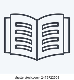 Icono Abrir libro. relacionado con Símbolo de libro. estilo de línea. ilustración de diseño simple