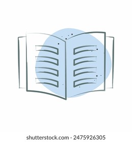 Icon Open Book. related to Book symbol. Color Spot Style. simple design illustration