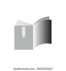 diseño de plantilla de libro abierto de iconos