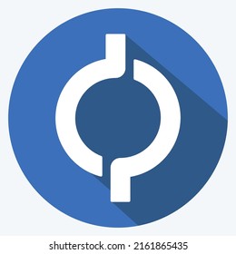 Icon Open Connection. suitable for Community symbol. long shadow style. simple design editable. design template vector. simple symbol illustration