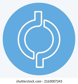 Icon Open Connection. suitable for Community symbol. blue eyes style. simple design editable. design template vector. simple symbol illustration