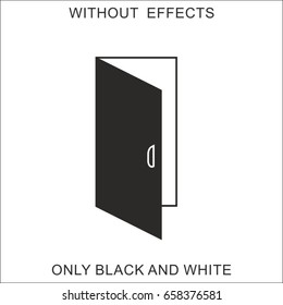 The icon is an open door