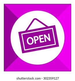 Icon of open door sign