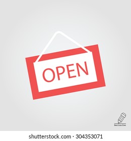 Icon of open door sign