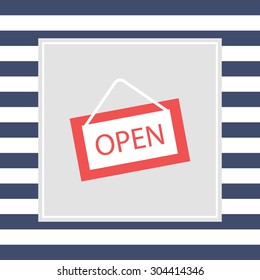 Icon of open door sign