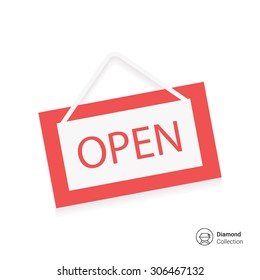 Icon of open door sign