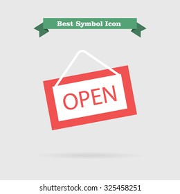Icon of open door sign