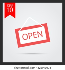 Icon of open door sign