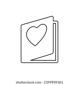 icon open, heart, love on a white background, vector illustration