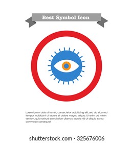 Icon of open human eye in circle