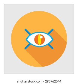 Icon of open human eye with lashes