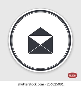 Icon open mail. Flat design style. Made vector illustration. 