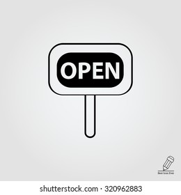 Icon of open sign