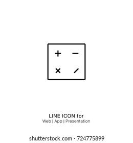 Icon operation calculator graphic design single icon vector