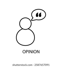 Icon a opinion, isolated against a clean background.