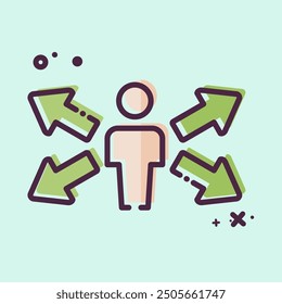 Icon Opportunity. related to Choice symbol. MBE style. simple illustration