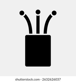 Icon optical fiber. Internet network elements. Icon in glyph style.