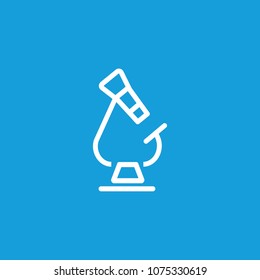 Icon of optical microscope. Laboratory equipment, investigation, chemistry. Biology concept. Can be used for topics like medical research, science, experiment