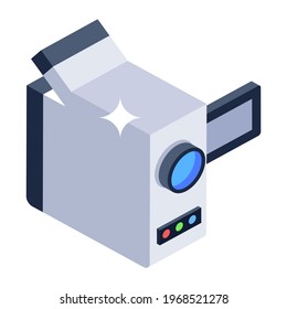 Icon of optician machine in isometric style 