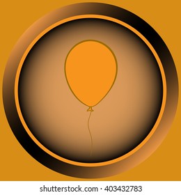 Icon orange balloon