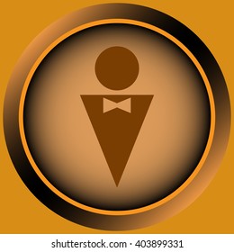 Icon orange man sign