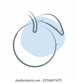 Icon Orange. related to Fruit and Vegetable symbol. Color Spot Style. simple design editable. simple illustration