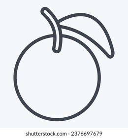 Icon Orange. related to Fruit and Vegetable line style. simple design editable. simple illustration