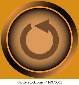 Icon orange reset arrow