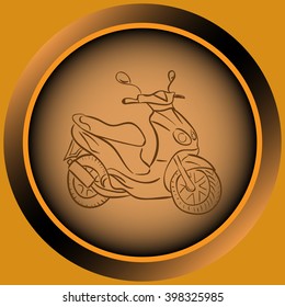 Icon orange scooter