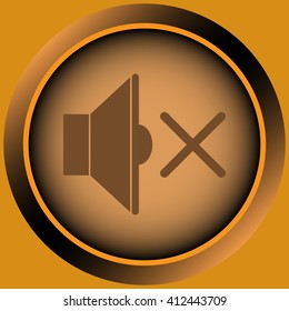 Icon orange sound shutdown