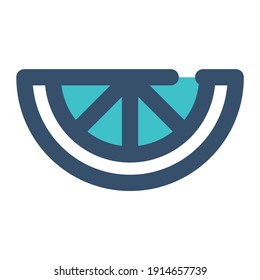 icon orange using filled line style and blue color
