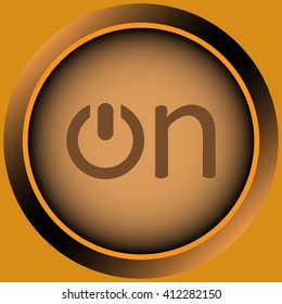 Icon orange word on