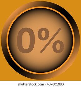 Icon orange zero percent