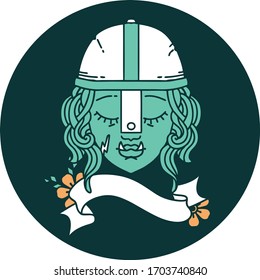 icon of orc fighter character face