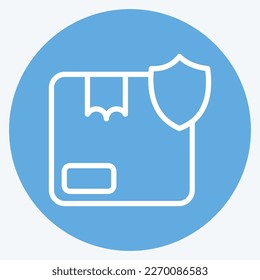 Icon Order Protection. related to Contactless symbol. Blue Eyes Style. simple design editable. simple illustration