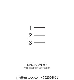 Icon ordered list graphic design single icon vector