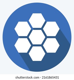 Symbol Organisationsstruktur. geeignet für Gemeinschaftszeichen. langer Schattenstil. einfaches Design bearbeitbar. Designvorlage, Vektor. einfache Symbolillustration