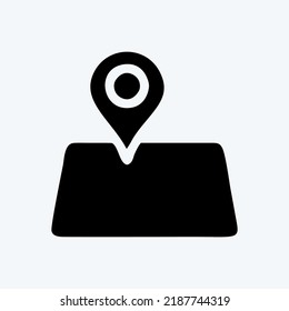 Icon Orienteering. suitable for education symbol. glyph style. simple design editable. design template vector. simple illustration