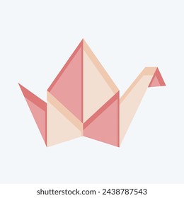 Icon Origami. related to Japan symbol. flat style. simple design illustration.