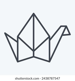 Icon Origami. related to Japan symbol. line style. simple design illustration.