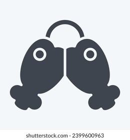Icon Ornament. related to Chinese New Year symbol. glyph style. simple design editable. simple illustration