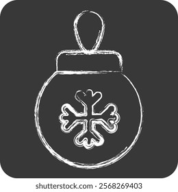 Icon Ornament. related to Winter symbol. chalk Style. simple illustration