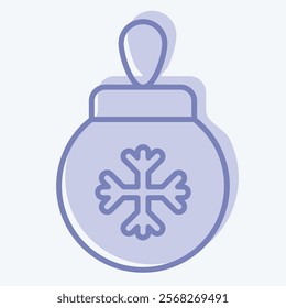 Icon Ornament. related to Winter symbol. two tone style. simple illustration