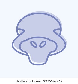 Icon Ostrich. related to Animal Head symbol. simple design editable. simple illustration