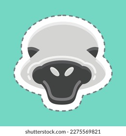 Icon Ostrich. related to Animal Head symbol. simple design editable. simple illustration