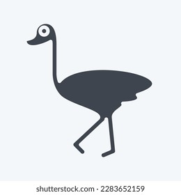 Icon Ostrich. related to Domestic Animals symbol. simple design editable. simple illustration