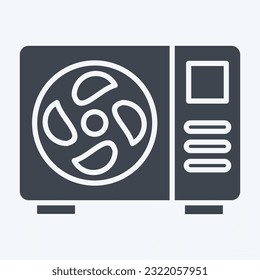 Icon Out Door Air. related to Air Conditioning symbol. glyph style. simple design editable. simple illustration