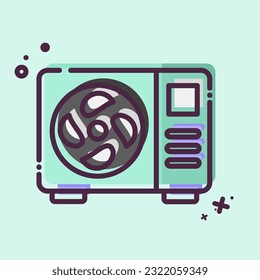 Icon Out Door Air. related to Air Conditioning symbol. MBE style. simple design editable. simple illustration